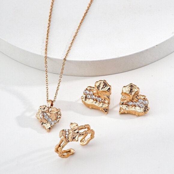 ๐ Vintage Gold S925 Abstract Cuff Ring - Picture 4 of 4